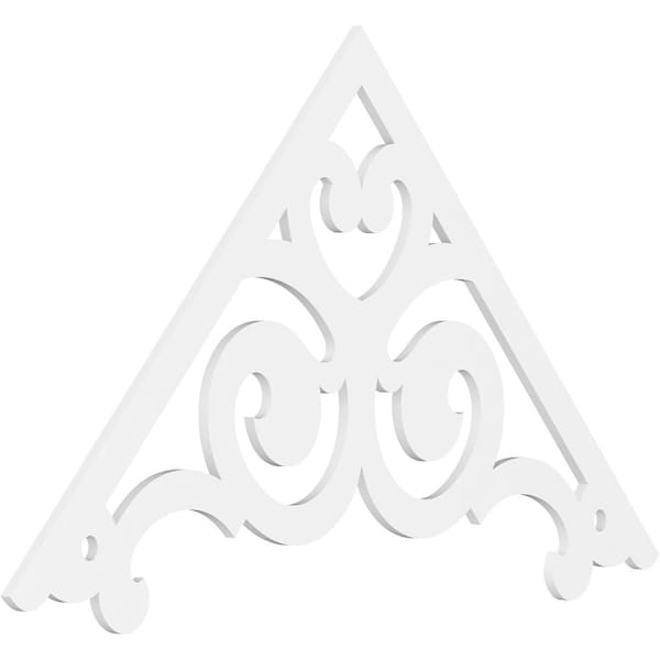 Ekena Millwork Pitch Hurley Architectural Grade PVC Gable Pediment, 72"W x 42"H x 1"P (14/12) GPP072X042X100HUR - main